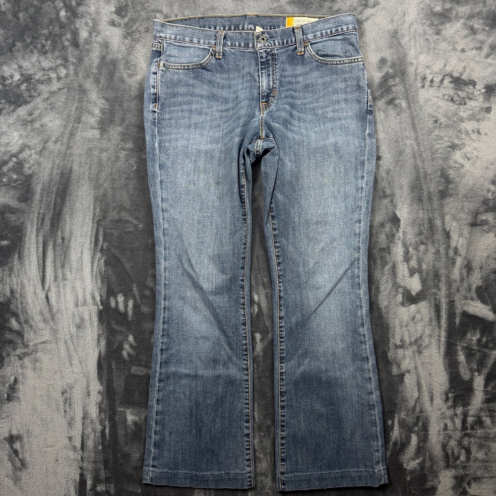 Gap Long and Lean Jeans Womens 8L Blue Medium Wash Stretch Bootcut 494308-00-1